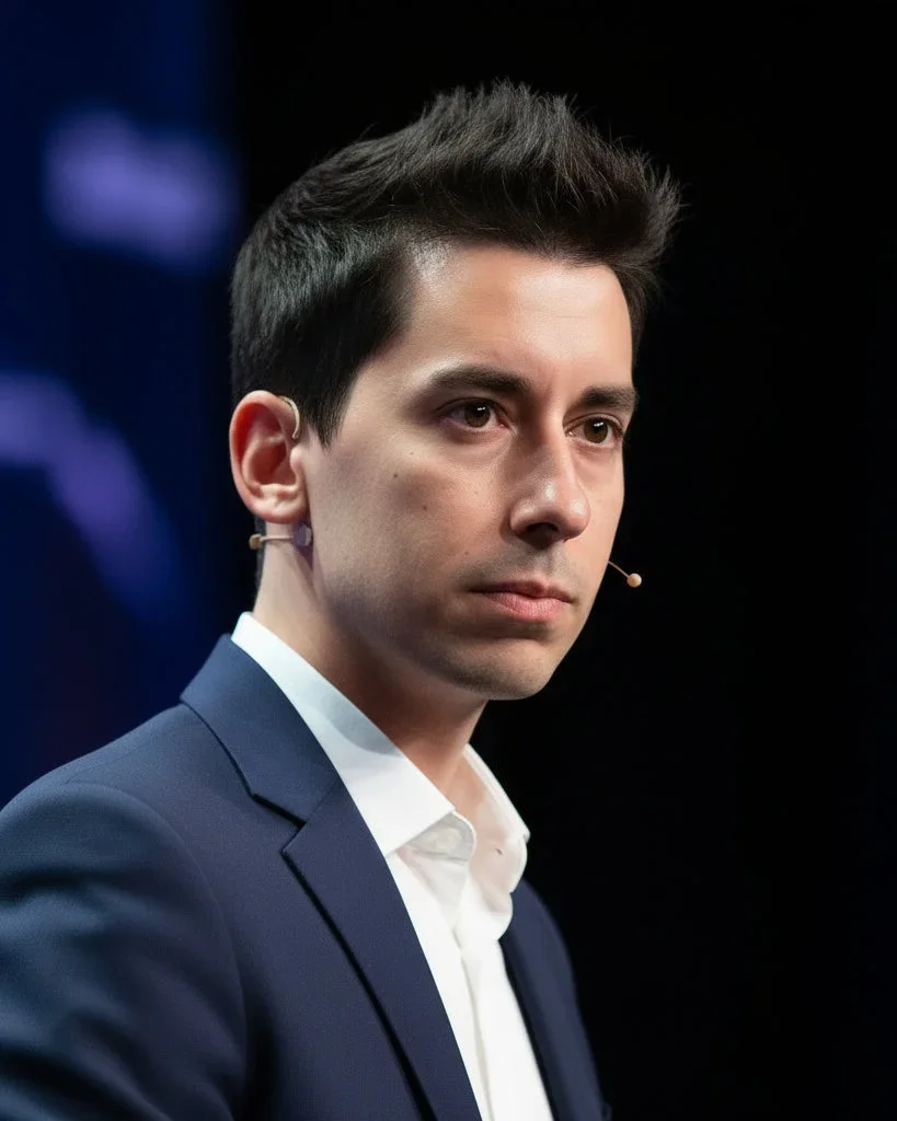 Alberto, fundador de Zebrarte, durante una conferencia